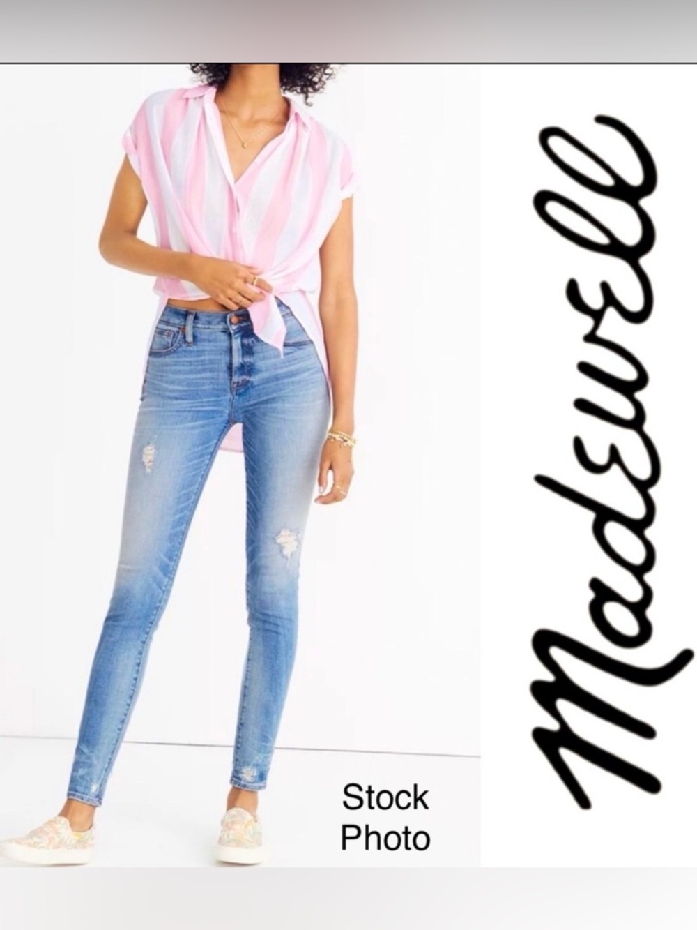 Madewell 9” High-Rise Destructed-Hem Edition Skinny Jeans J0513 (27)